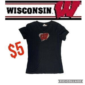 $5 item/P.Michael WMNS Wisconsin bedazzle T-shirt